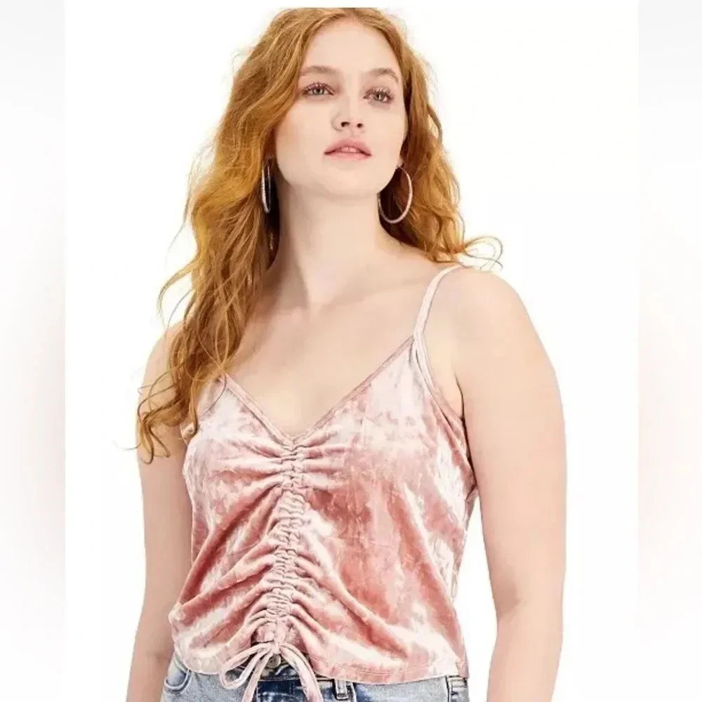 Hippie Rose Juniors' Ruched Tie-Hem Camisole, Brand New with tags💗S,M size - Picture 5 of 5